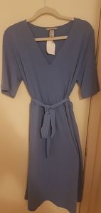 H&M dusty blue dress
